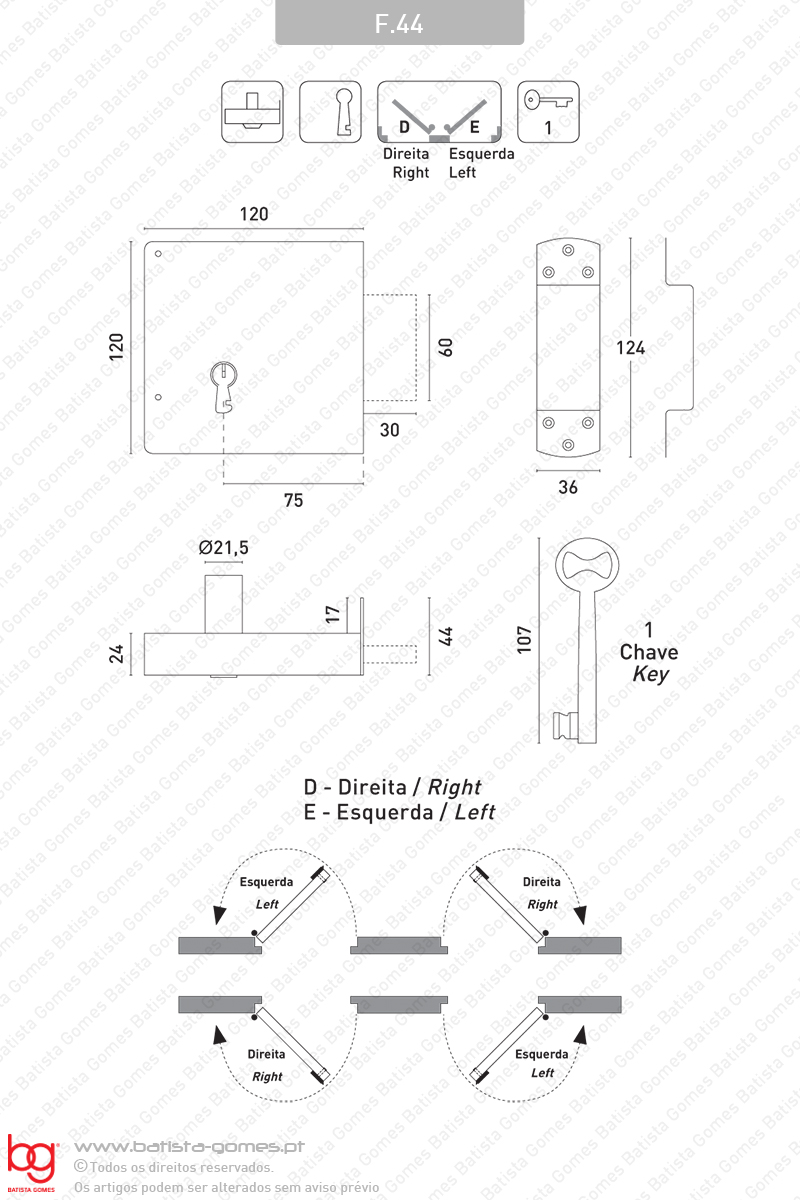 Fechadura de sobrep�r - FERRO
